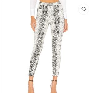 Black & white snake print pants